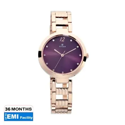 Picture of Titan 2480Wm02 Sparkle Purple Dial Ladies Watch