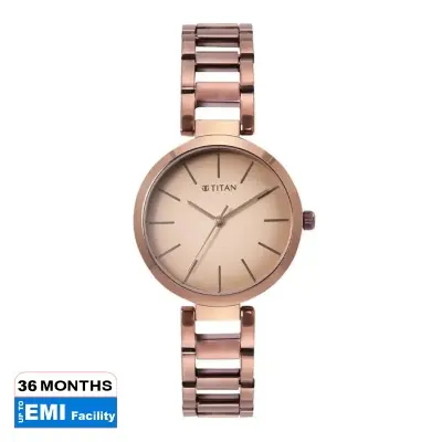 Picture of Titan 2480Qm01 Stainless Steel Analog Brown Dial Women Casual Watch