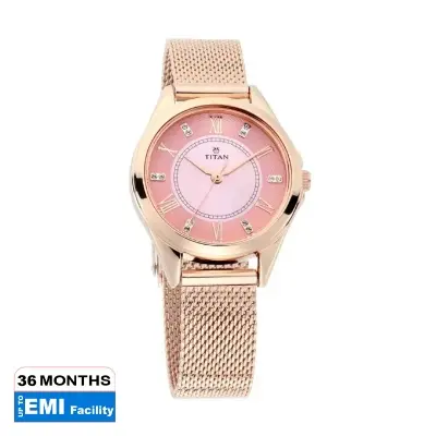 Picture of Titan 2565Wm02 Workwear Beige Dial Stainless Steel Strap Quartz Women'S Watch