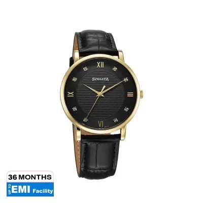 Picture of Smart Plaid in Blue Dial Leather Strap Watch