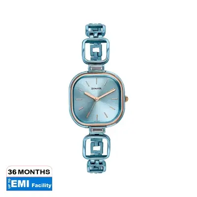 Picture of Sonata Blue Round Dial Blue Strap Watch For Ladies
