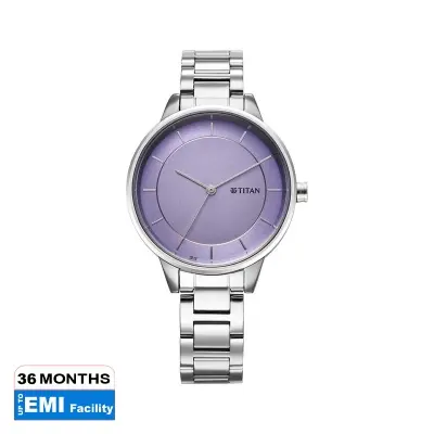 Picture of Titan Razzle Dazzle Quartz Analog Mauve Dial Stainless Steel Strap Watch For Women