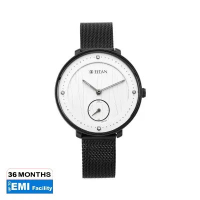 Picture of Workwear Watch with Black Dial & Stainless Steel Strap