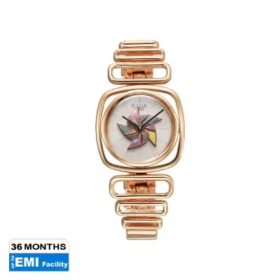 Picture of Titan Raga Memoirs Quartz Analog Mother of Pearl Dial With Rose Gold Color Metal Strap Watch For Women
