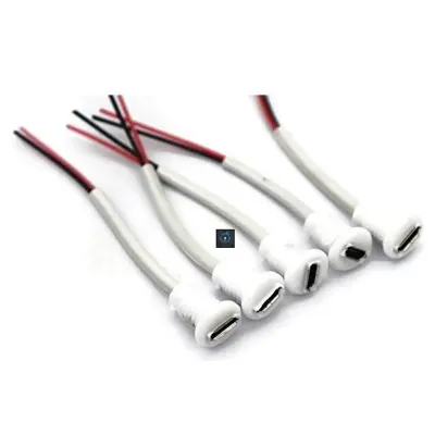 Picture of Micro USB Female Socket Panel Mount With Cable-5Pcs (White)