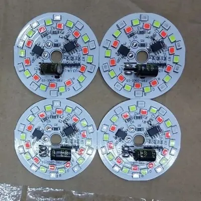 Picture of RGB 7 Color LED Lamp Plate AC220V 16W Smart Dual SMD IC lamp Board No Need Adapter Replace LED Lodine 50W 18W 15W SMD 2835 Plate (Multicolor)