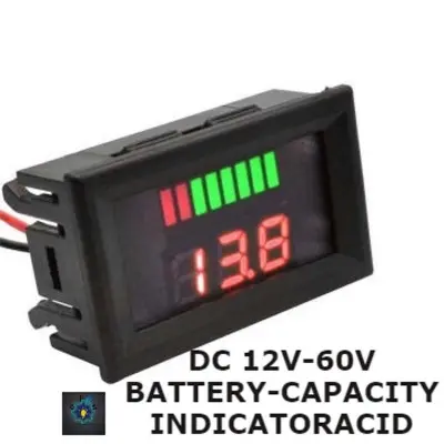 Picture of Battery Charge Level LED Tester Red Digital Voltmeter 1 pice (Black)