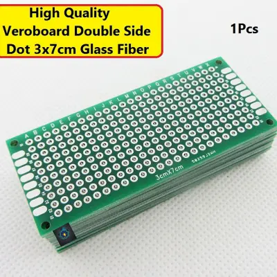 Picture of Veroboard Double Side Dot 3x7cm Glass Fiber Stripboard PCB Printed Circuit Board Project Board For Prototyping Weld Soldering Arduino DIY. (Silver)