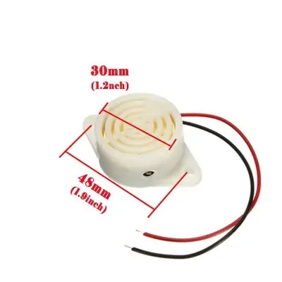 Picture of Best Quality 3-24V Piezo Buzzer Alarm Continuous Tone (White)