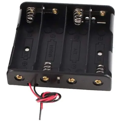 Picture of 3.7V / 4.2V 18650 Lithium Battery Case Holder 4 Cell (Black)