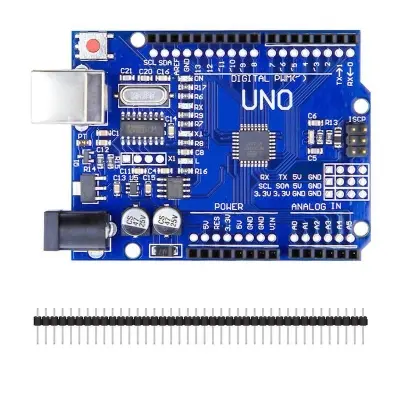 Picture of Arduino Uno R3 - SMD (Silver)