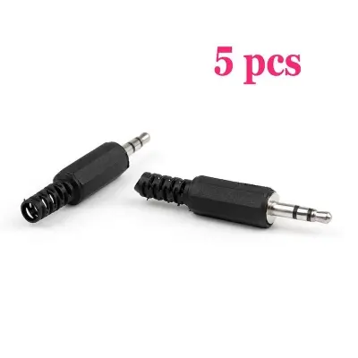 Picture of 3.5mm Stereo Male Plug Jack Audio Adaptor Connectors Plastic solder- 5 PCS