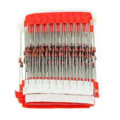 Picture of 30Pcs- 12V 1/2Watt Zener Diode 0.5W 1/2W 12V 1N5242 Through Hole Voltage Regulator Zener Diodes DO-35 DIP Values Assortment Kit For Electronics Circuitry & Parts DIY (Red)