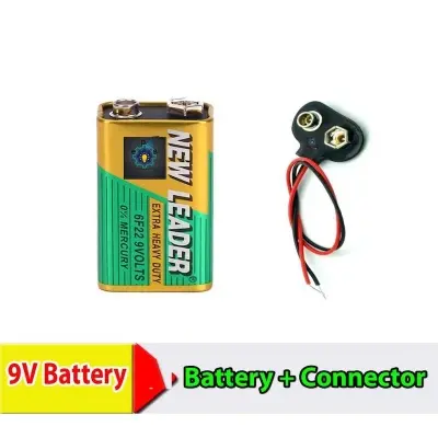 Picture of 9V Battery with Connector Combo Pack (Battery+Connector) (Multicolor)