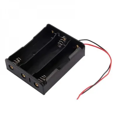 Picture of 18650 BATTERY HOLDER / CASE 3 CHAMBER (Black)