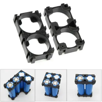 Picture of 2 PCS 1x2 Battery Spacer 18650 Radiating Shell EV Pack Plastic Heat Holder Bracket (Black)
