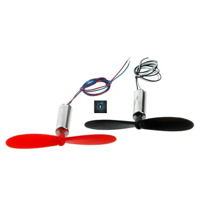 Picture of 2 MINI CORELESS MOTOR WITH PROPELLER BLADES FOR RC AEROPLANE HELICOPTER (Multicolor)