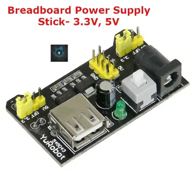 Picture of Breadboard Power Supply Stick- 3.3V, 5V (Silver)