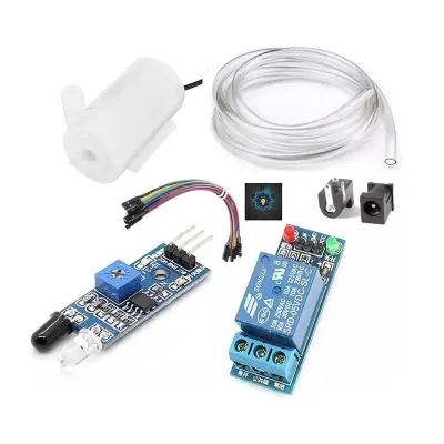 Picture of Automatic Hand Sanitizer Dispenser Machine IR Sensor, Submersible Water Pump, 30 CM Pipe Relay Module DIY KIT (Multicolor)