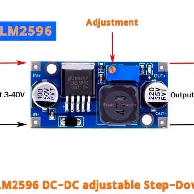 Picture of LM2596 DC-DC adjustable step-down 3A Power Supply module (Silver)