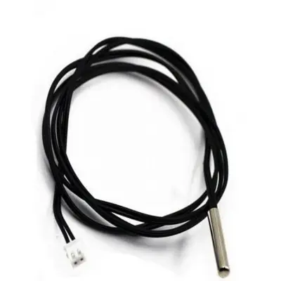 Picture of Waterproof 2 Wire Sensitive Stainless Steel NTC Temperature Sensor Probe 10KΩ 103 NTC With 3 Feet Cable Wire & JST Connector Digital Thermal (Black)