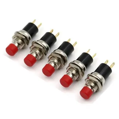 Picture of Push Switch 2pin, Red- 5pcs (Multicolor)