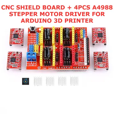 Picture of CNC SHIELD BOARD + 4PCS A4988 STEPPER MOTOR DRIVER FOR ARDUINO 3D PRINTER (Multicolor)