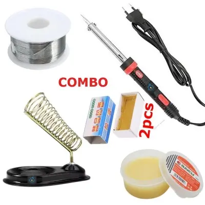 Picture of Soldering Package-Soldering Iron,Lead,2pcs Rosin And Soldering Stand,Soldering Paste (Multicolor)