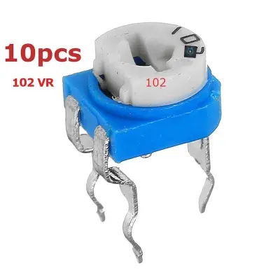 Picture of 10Pcs- RM065 VR 1K Ohm 102 (Silver)