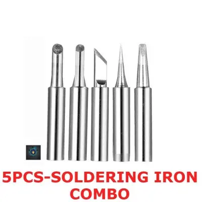 Picture of 5Pcs Soldering Iron Bit Set Round Flat Pointed (Silver)