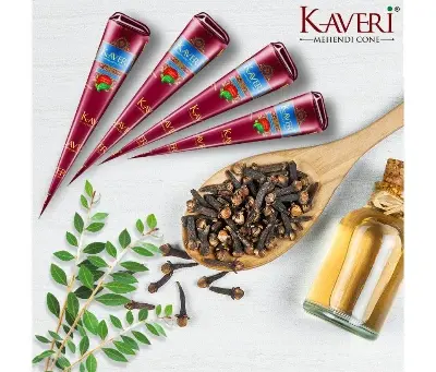 Picture of Kaveri Mehendi Cone Indian (25gm)-1pcs