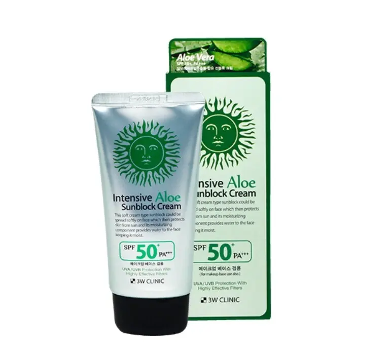 Picture of 3W Clinic Intensive Aloe Sunblock Cream SPF50+