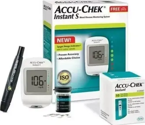 Picture of Accu Chek Instant S Blood Glucose Meter With 25 Test Strips Free, Made in Germany