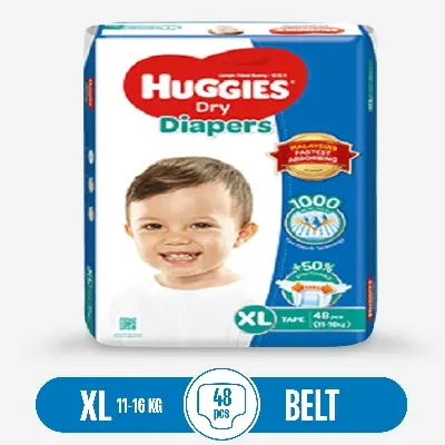 Picture of Huggies Dry Belt Diaper XL (11-16 Kg) - 48 Pcs