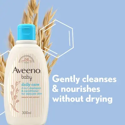 Picture of Aveeno Baby Daily Care 2-in-1 Shampoo & Conditioner 300ml, Made in UK