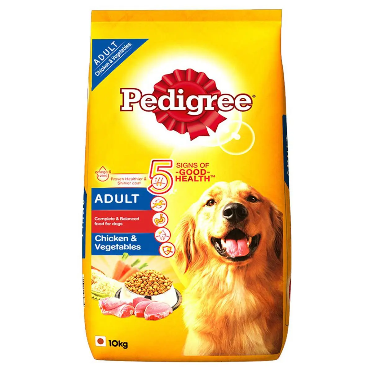 Picture of Pedigree Adult Dry Dog Food, Chicken & Vegetables 10kg Pack Thailand