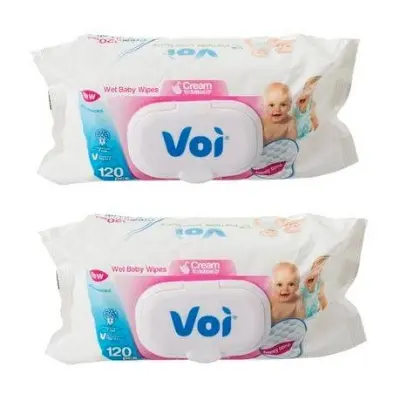 Picture of Voi Baby Wet Wipes Cream Lotion 120 Pcs Pack, Made in Turkey