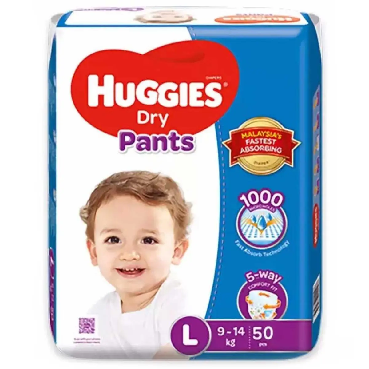 Picture of Huggies Large Pants System Baby Diaper, Made in Malaysia