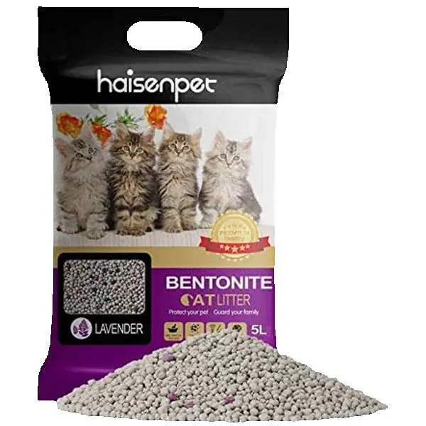 Picture of HaisenPet Bentonite Cat Litter Lavender 5 Ltr