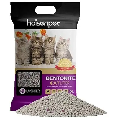 Picture of HaisenPet Bentonite Cat Litter Lavender 5 Ltr
