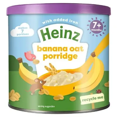 Picture of Heinz Banana Oat Porridge Baby Food 7+ Months 220gm, UK