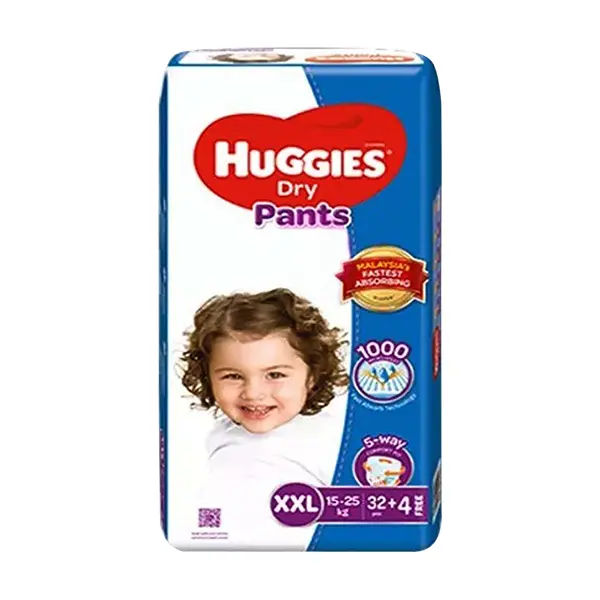 Picture of Huggies Dry Pants Baby Diaper XXL 15-25 kg 32 pcs, Malaysia