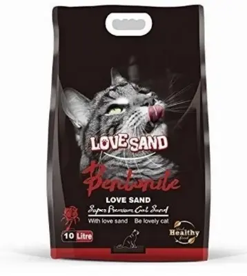 Picture of BENTONITE Clumping Love Sand Cat Litter Rose 10L