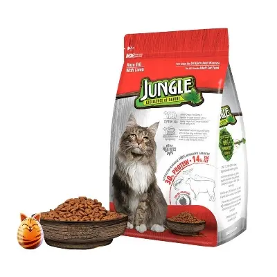 Picture of Jungle Adult Cat Food Lamb 500gm Pack, Made in Turkey