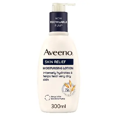 Picture of Aveeno Skin Relief Moisturising Lotion For Itchy Dry Skin AVEENO, Made in UK