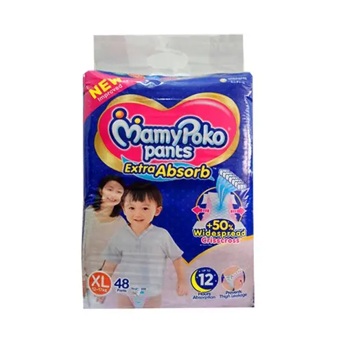 Picture of Mamy_poko Baby Diapers XL Pants 48 Pcs Pack (12-17kg), Made in India