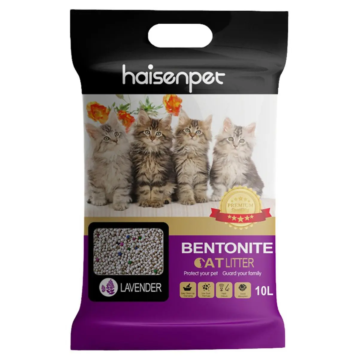 Picture of Haisenpet Cat Litter Lavender Flavour 10L, Made in China