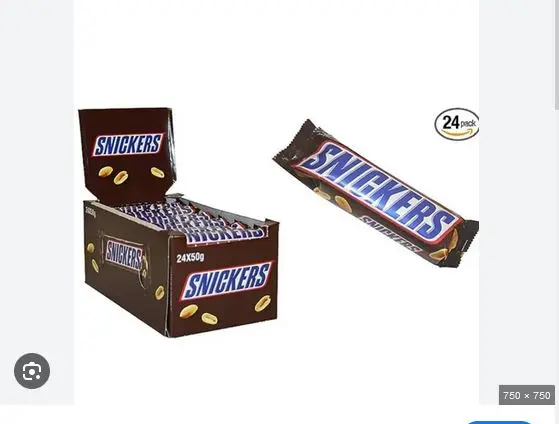 Picture of Snickers Chocolate Bar - Box of 24 (50g each)