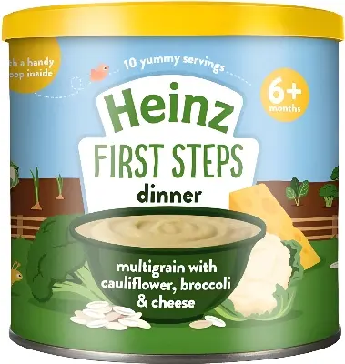 Picture of Heinz First Steps Multigrain with Cauliflower, Broccoli and Cheese 6 months + 200g Uk