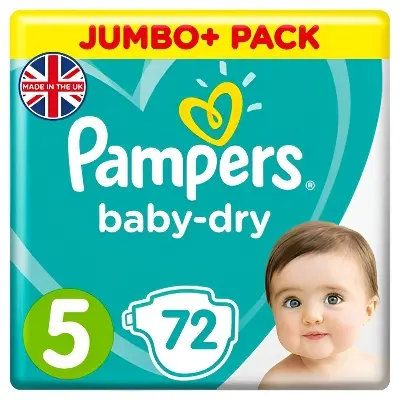 Picture of Pampers Baby Diaper Belt System Size 5, 11-16kg 72 Pcs Pack, Made in UK